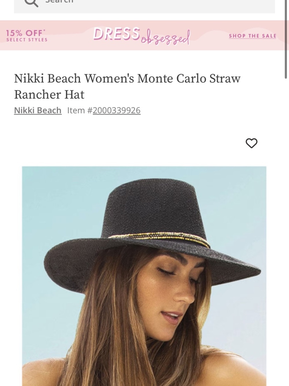 Nikki beach toyo sun hat Monte Carlo Straw Rancher Hat